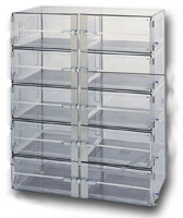 Desiccator, Static Dissipative PVC, Ten Door Micron-Aire